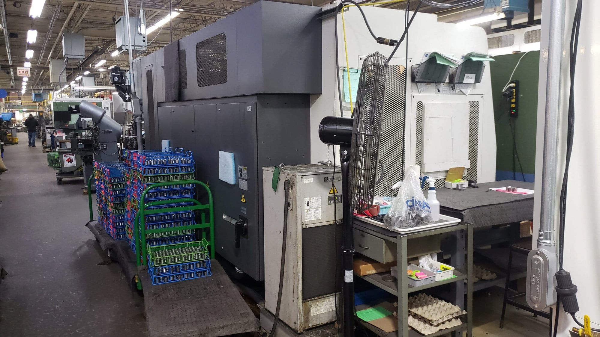 NAKAMURA-TOME WTW-150 CNC Turning Center, 2003 - 4 Turrets, Live Tooling, Chip Conveyor, Under Power Making Precision Parts - Image 12