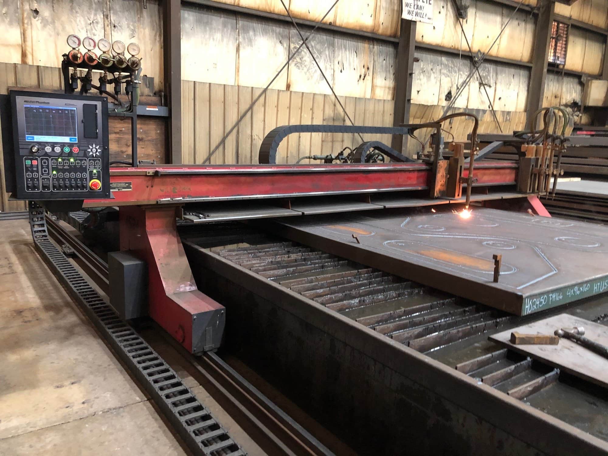 12' X 40' Cutting Systems Saber Cut OxyFuel CNC Cutting Machine, 2010- Water Table