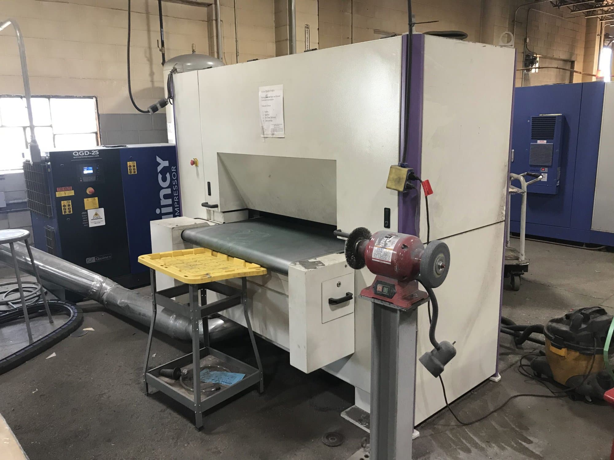 NS Maquinas DM1100C Edge Rounding Machine, 2017- With Wet Dust Collector, Very Light Usage - Image 2