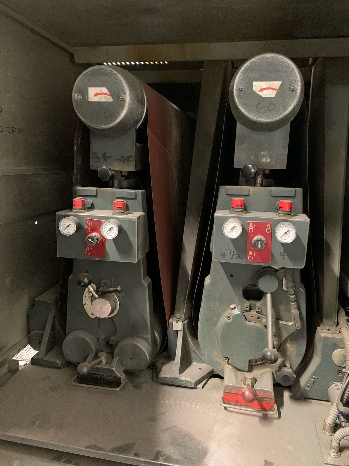 36" Sandingmaster SCSB-2.900 Woodworking Belt Sander, 1984 - New Bearings & Optical Sensors - Image 2
