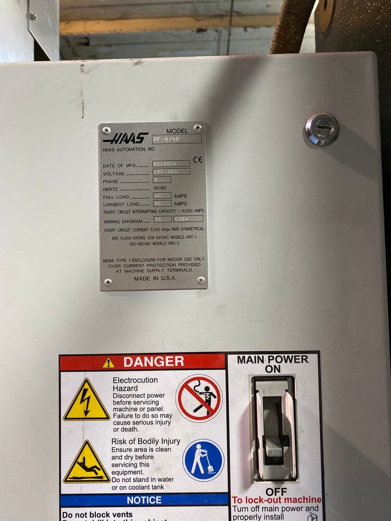 Haas VF-6/40 Vertical Machining Center (VMC), 2014 - Haas HRT-450 Rotary Table, Renishaw Wireless Intuitive Probing System (WIPS), and Through-Spindle Coolant - Image 11