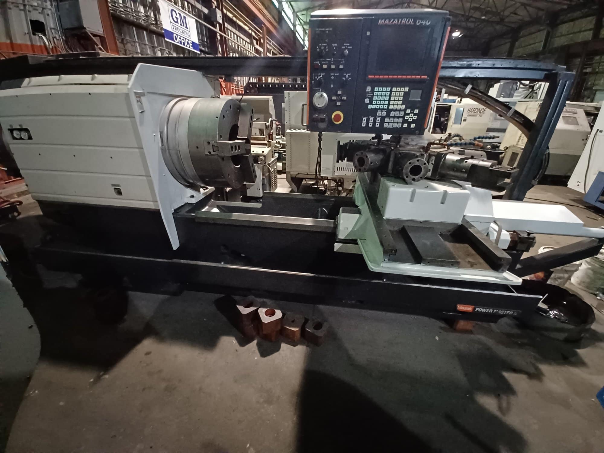 Mazak Powermaster CNC Lathe, 2005 - 12.8" Bore, Dual 28" Chucks, Mazatrol 640T - Image 6