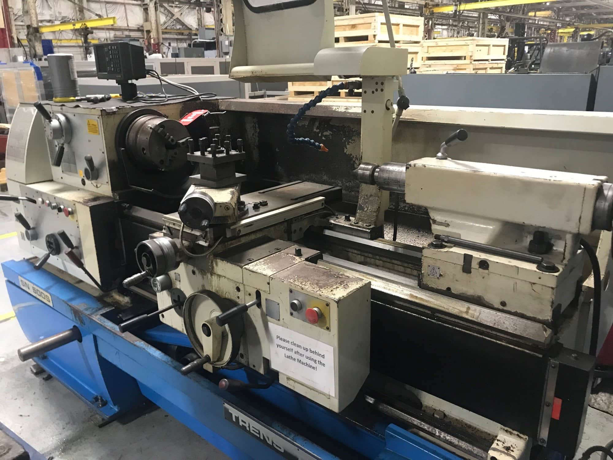 Trens SN 500S/1000 Engine Lathe, 1998 - Tailstock, DRO