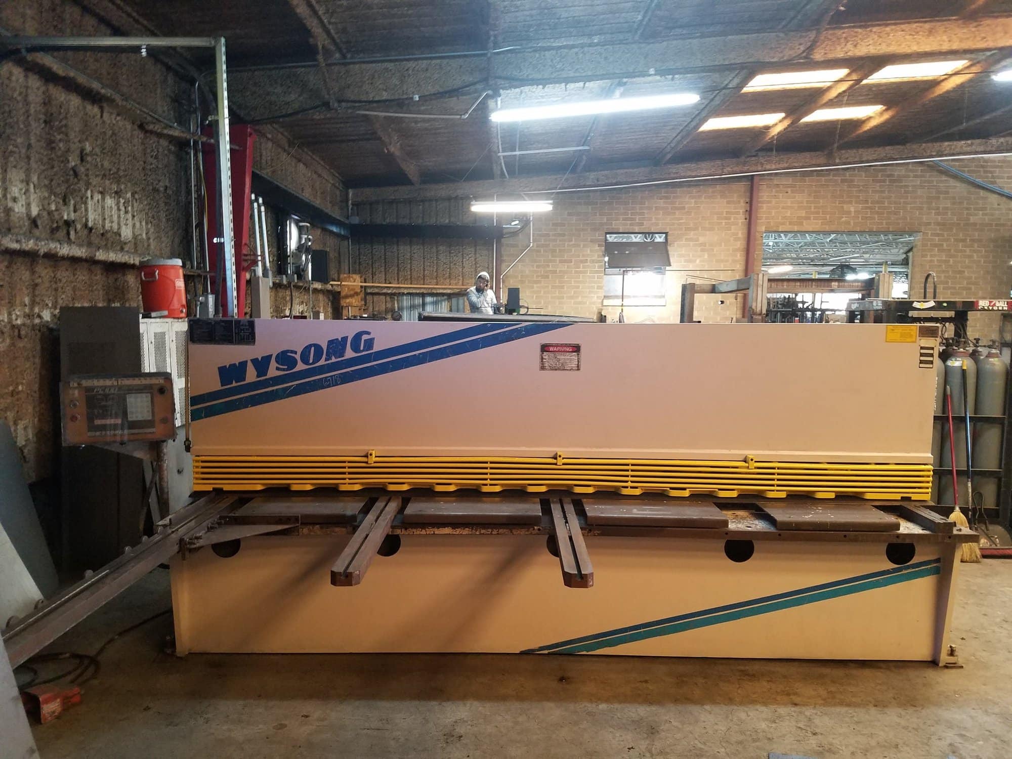 1/4" x 12' Wysong H-2512 Hydraulic Shear, 1999 - 36" Back Gauge & PC 100 Controller