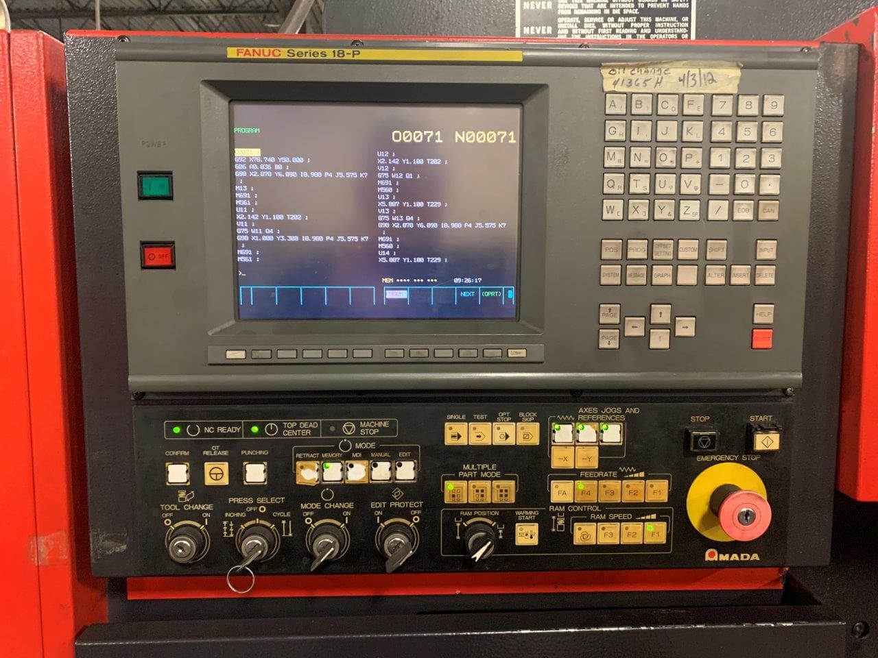 33 Ton Amada Vipros 358 King II CNC Turret Punch, 1998 - Image 3