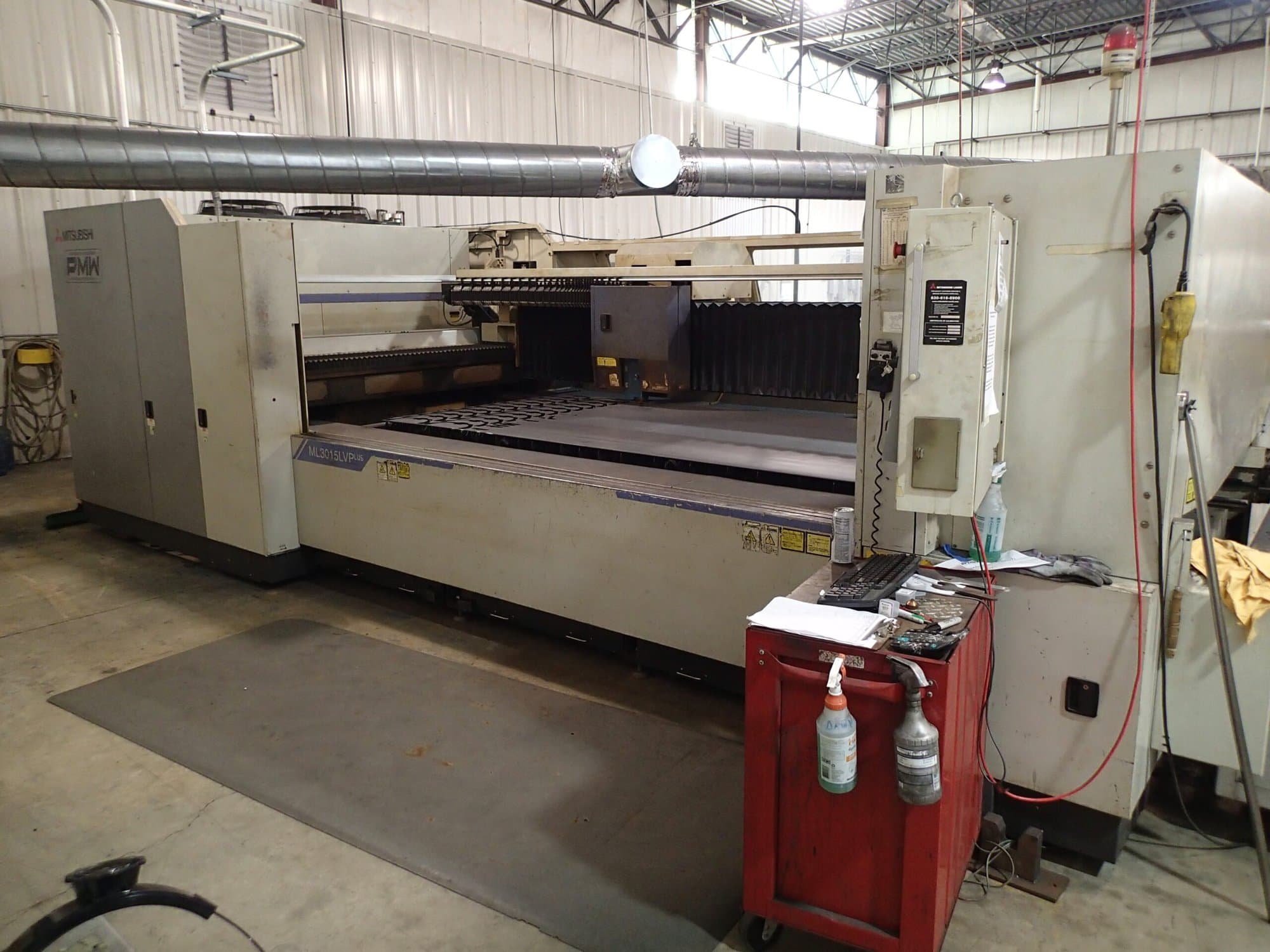 4000 Watt Mitsubishi ML3015LVP(S) CO2 Laser, 2007- Dual 5’ x 10’ Tables, ML40CFX
