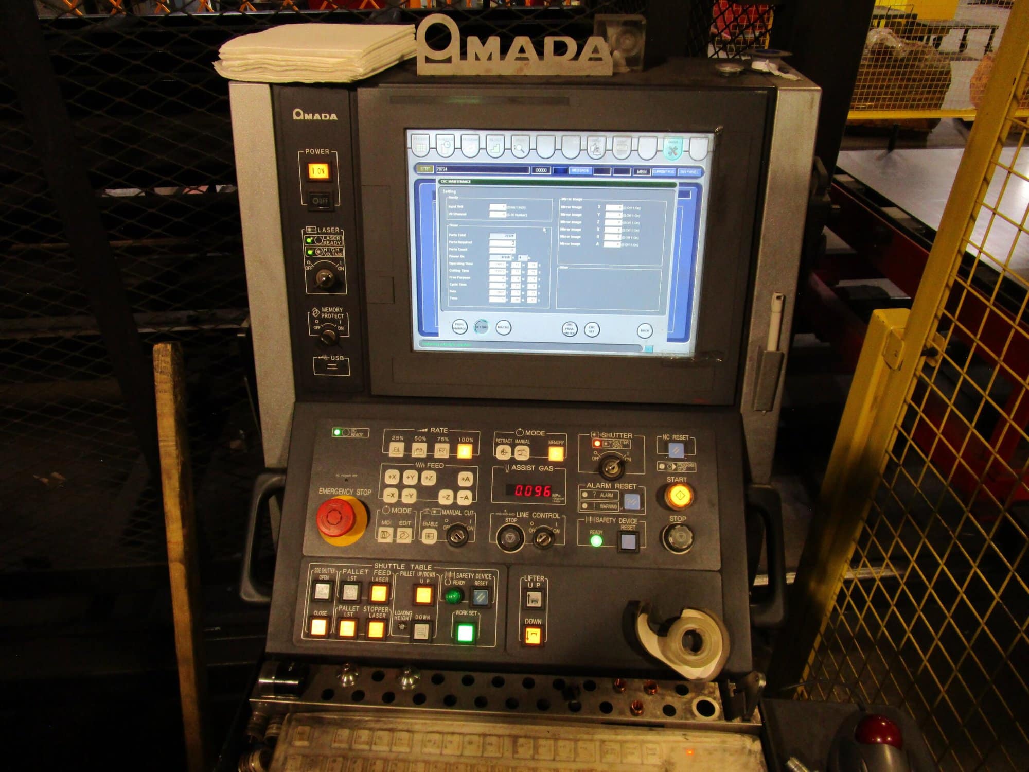 4000 Watt Amada FOM2-3015NT CO2 Laser, 2014- 5' X 10' Table - Image 5