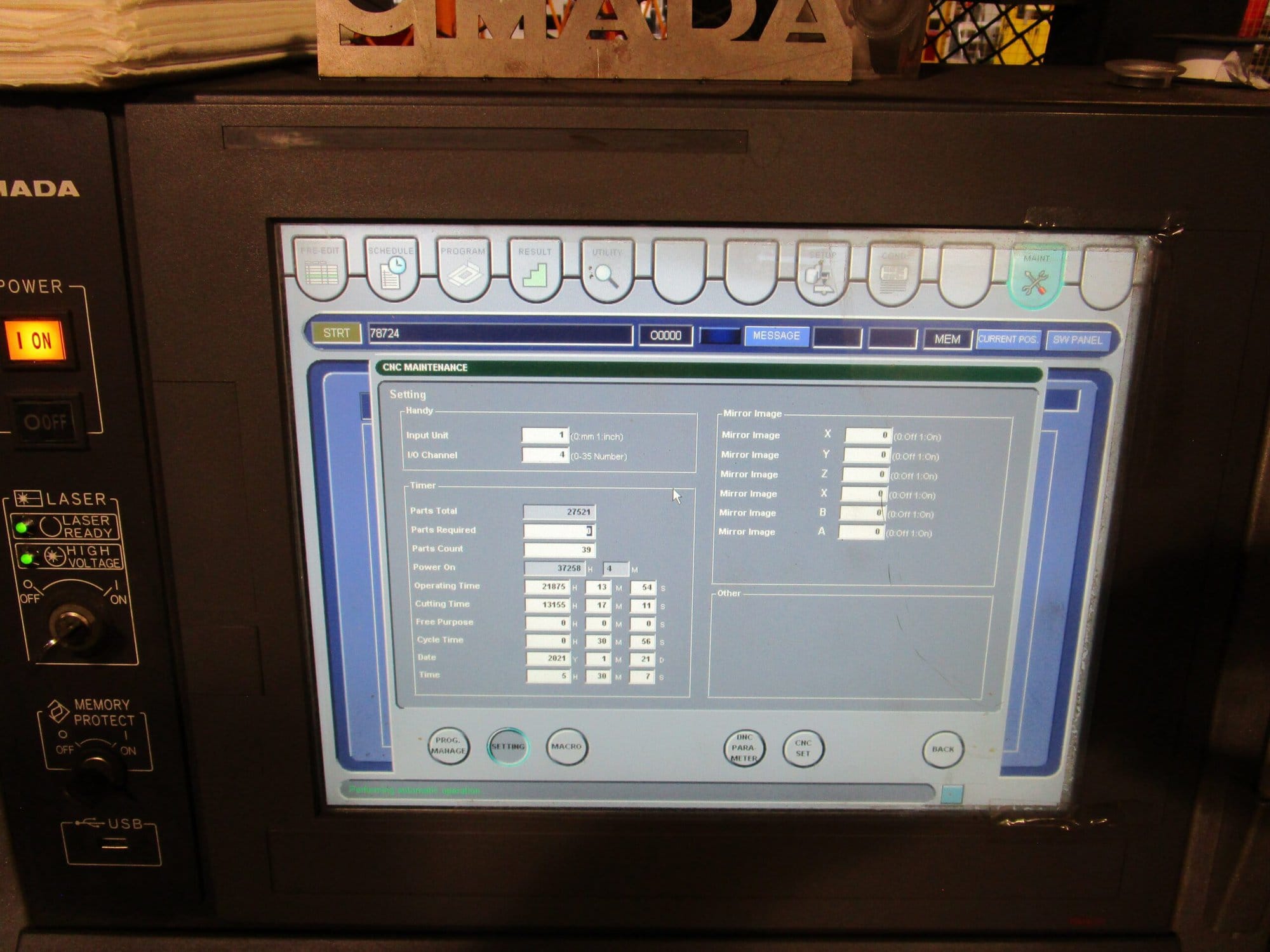 4000 Watt Amada FOM2-3015NT CO2 Laser, 2014- 5' X 10' Table - Image 6