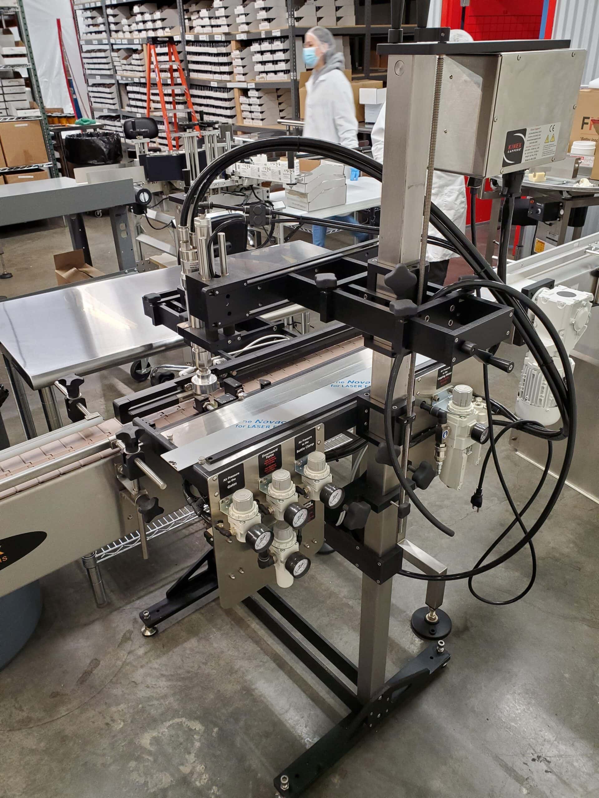 Kinex Cappers, E-Pak Filler, Globaltek Bottomless Transfer Conveyor, 2020 - Image 2