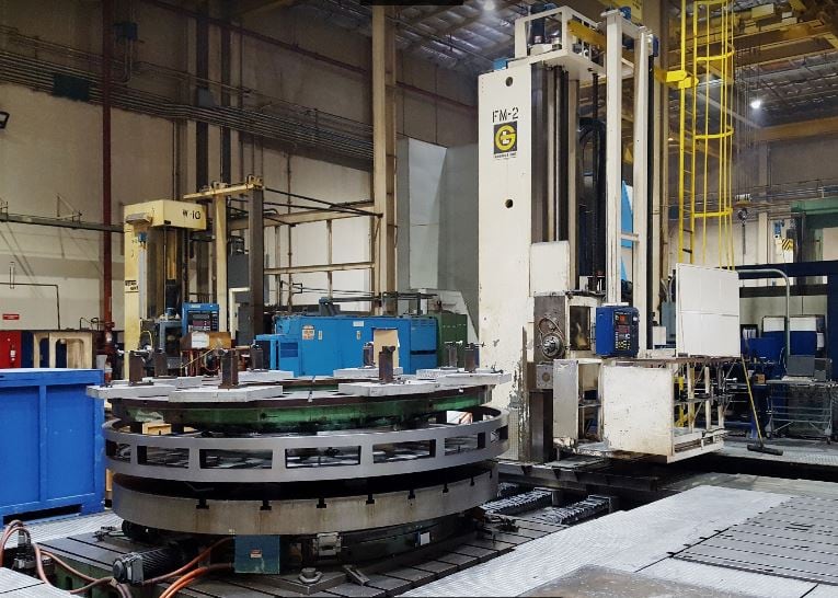 Giddings & Lewis 70-H60-UF6 and 70-H60-UF CNC Floor Mills, 1984 w/ 72" Rotab, up to 60 ft. of travel - Image 4