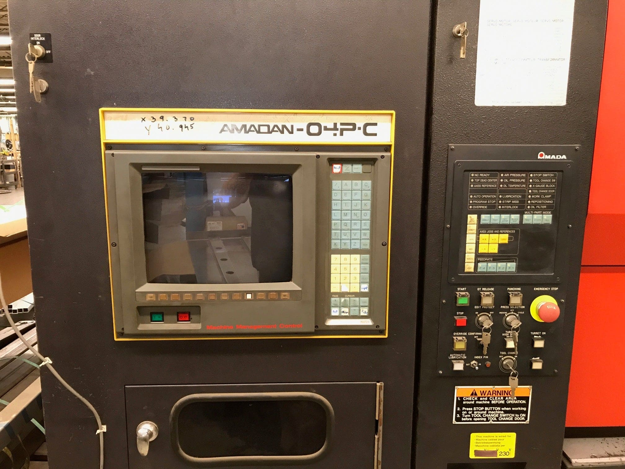 22 Ton Amada Pega 244 CNC Turret Punch, 1996 - Image 5