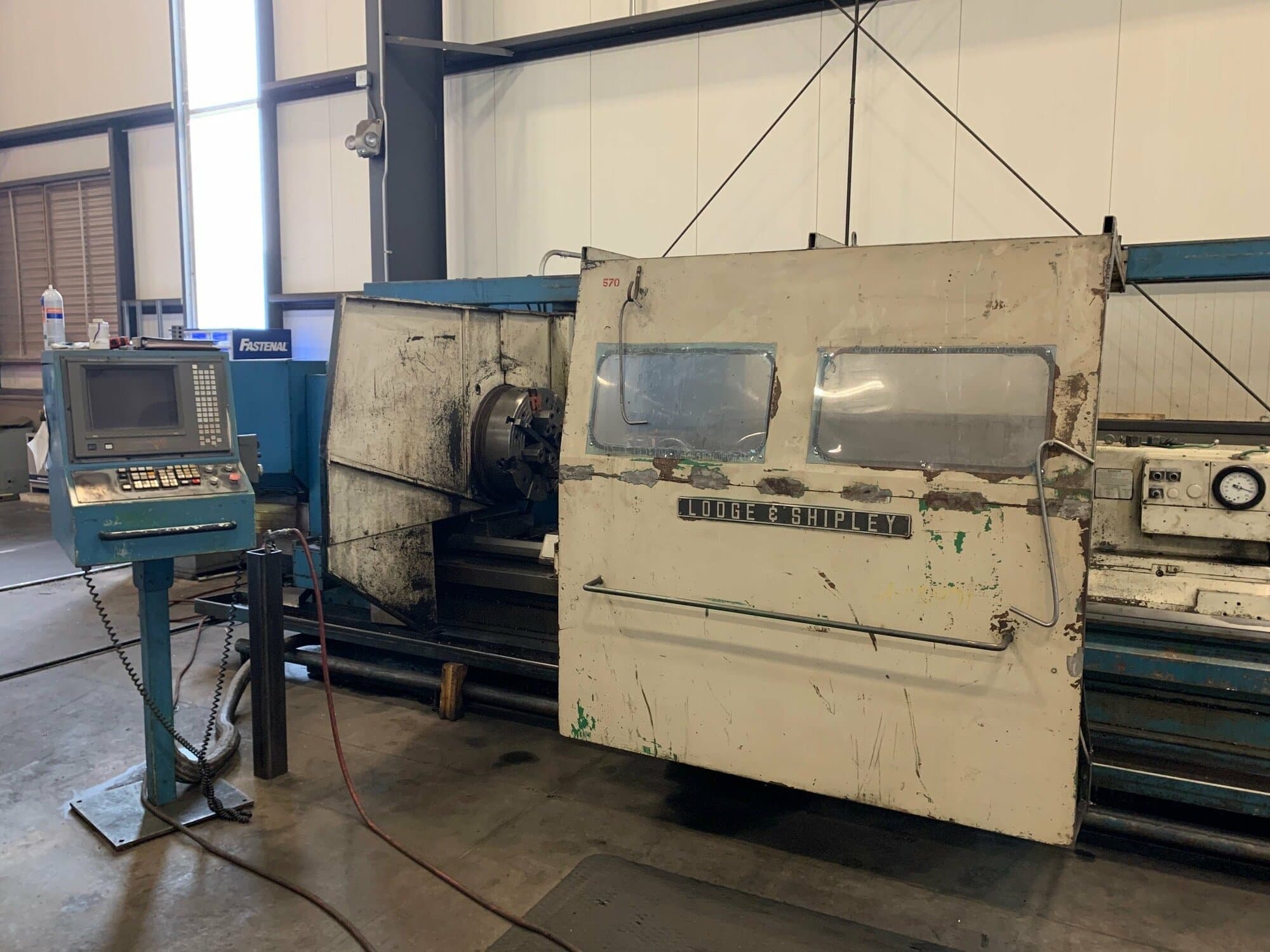 Lodge & Shipley PFT 40, 33 x 168 Large Bore CNC Lathe, 1976 - Fanuc Control