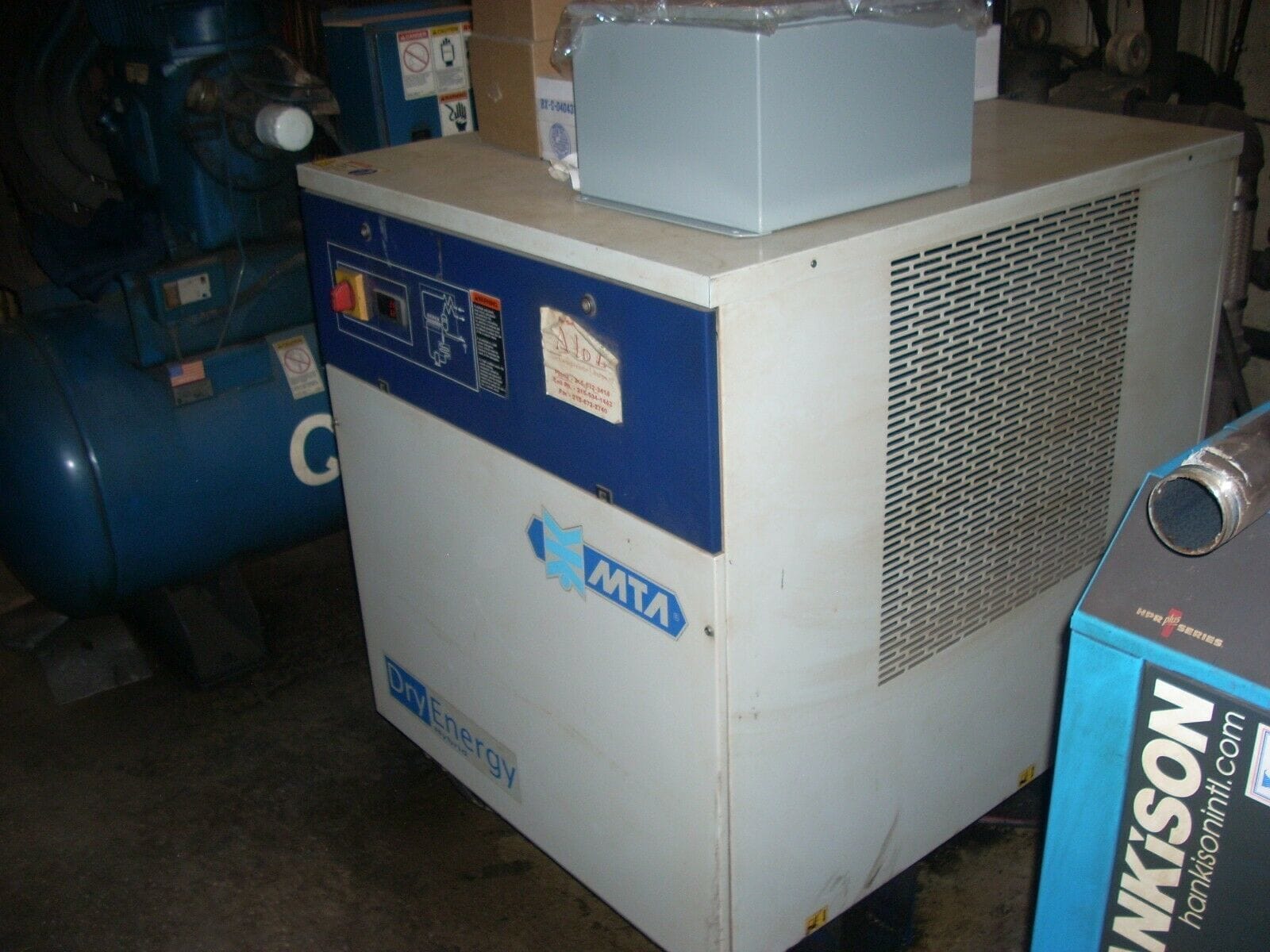 MTA Air Compressor Dryer DE0520, Phase 3, 2010, Operational In Good Condition