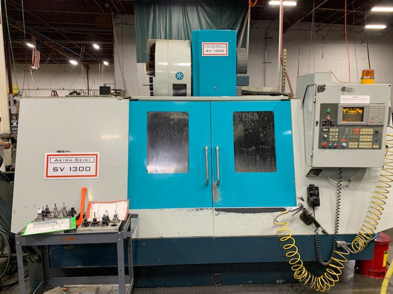 Akira Seiki SV 1300 VMC, 2005- TSC, 12k Spindle, Side Mount 24 ATC, 2 Available