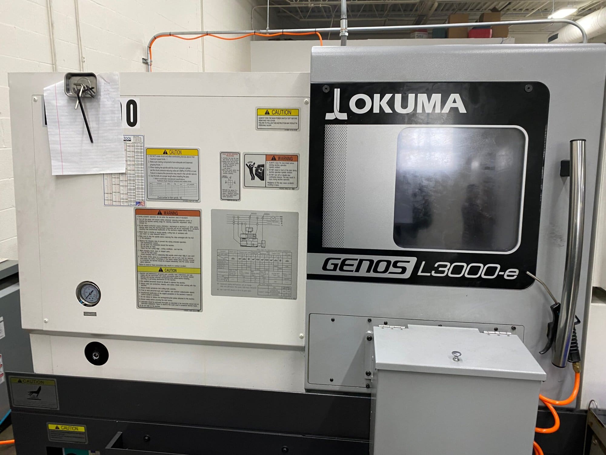 Okuma Genos L3000-E CNC Lathe, 2019 - Low Hours - Image 5