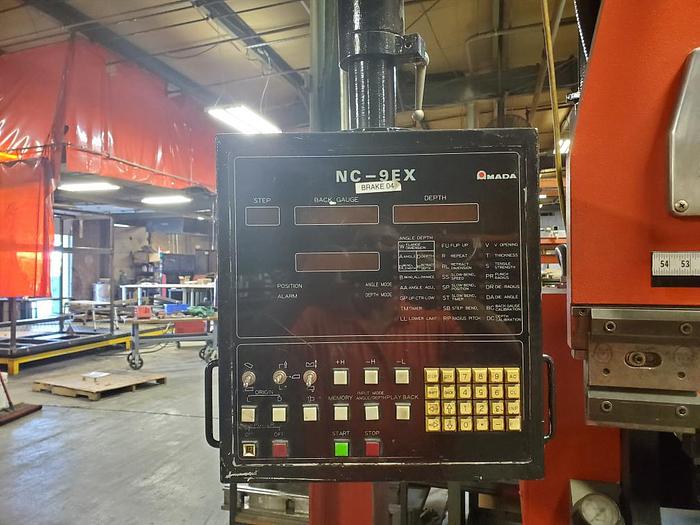 110 Ton X 10' Amada RG-100 CNC Press Brake, 1984 - NC9EX Control, (4) Finger Assemblies, Full Set of Punch Holders - Image 5