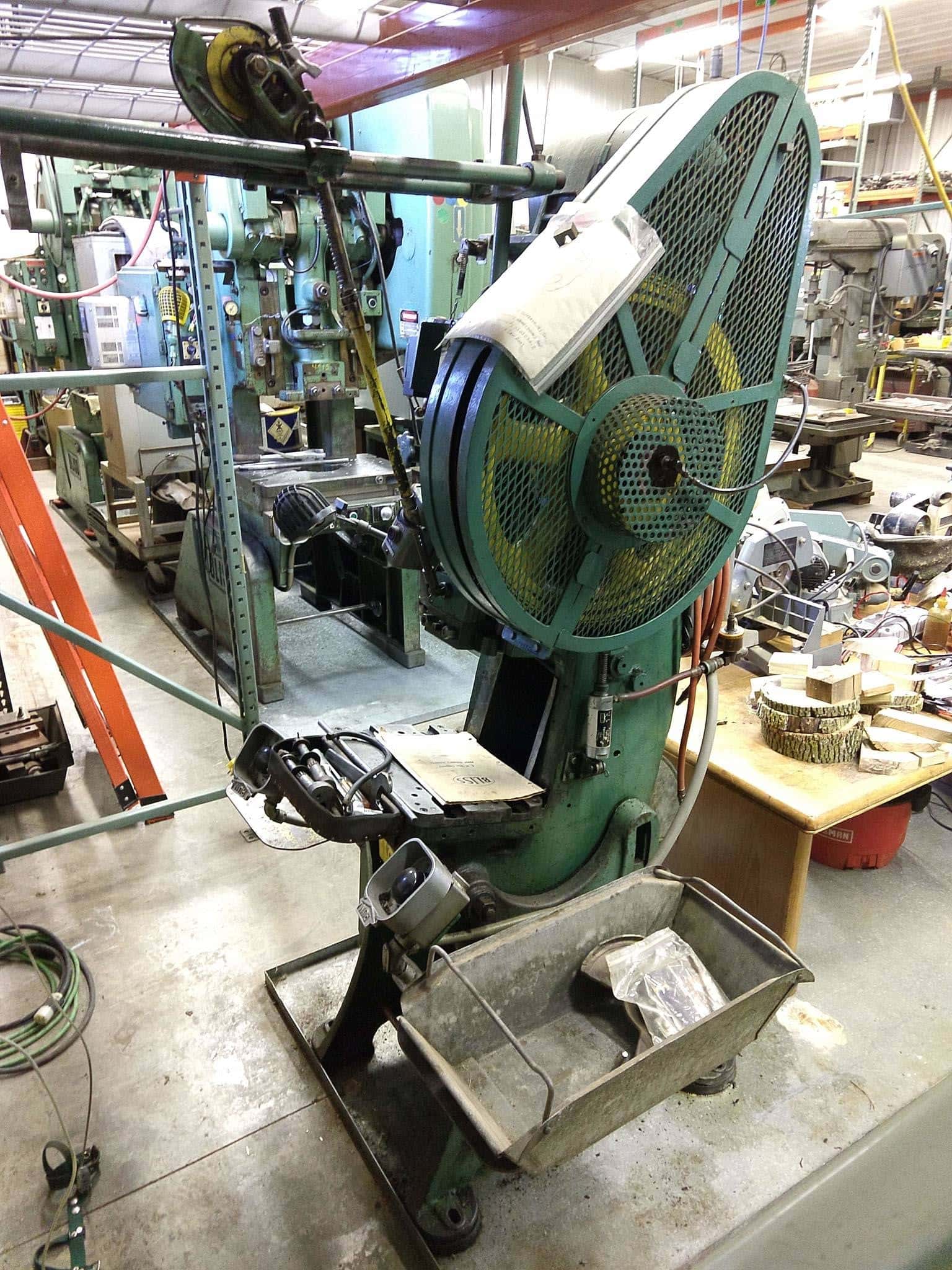 10 Ton Bliss Model 1903 Mechanical Press, 1955 - 3 Stroke, 7 7/8 Shut Height on Bed