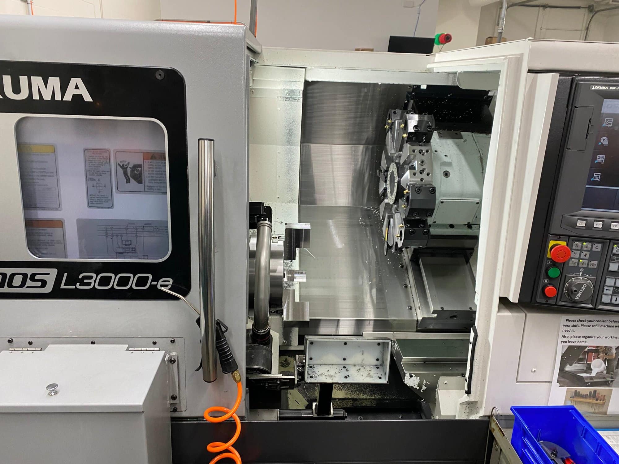 Okuma Genos L3000-E CNC Lathe, 2019 - Low Hours - Image 4
