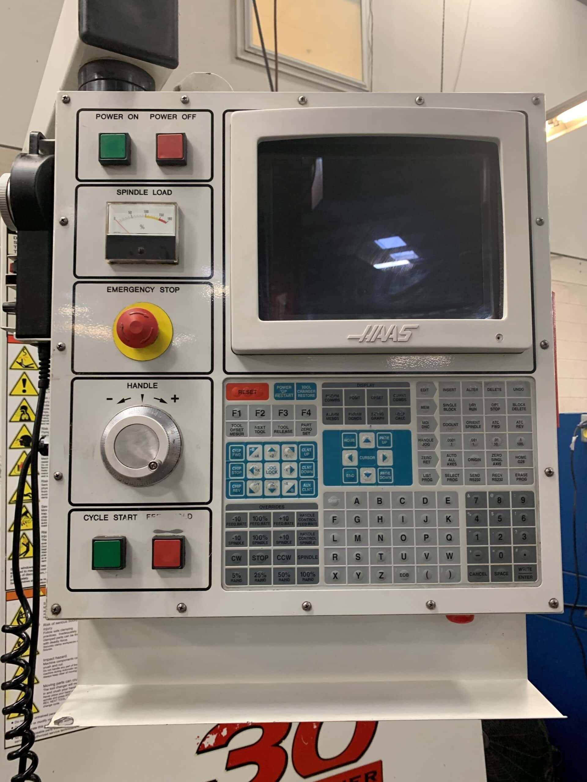 Haas VF-5/50 VMC, 1999 - 4th Axis Pre-Wired, Chip Auger - Image 2