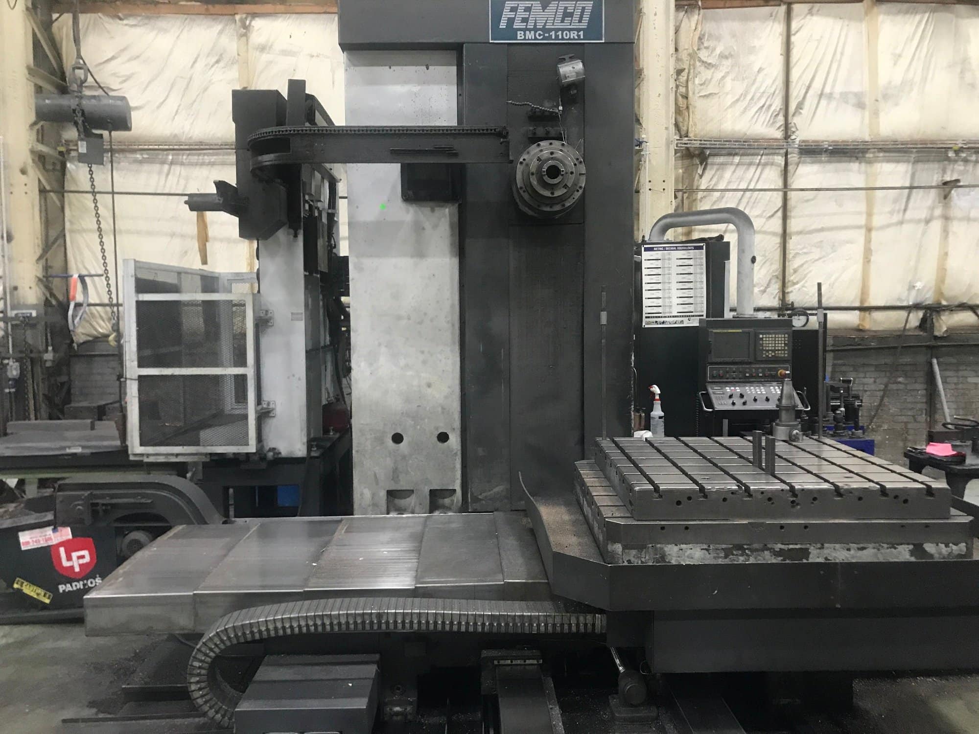 Femco BMC-110RI CNC Boring Mill, 2008 - Through Spindle Coolant, Chip Conveyor