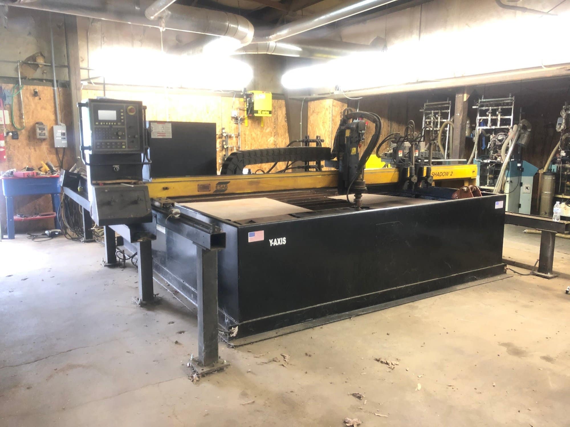 12' X 12' Shadow 2 CNC Plasma, 1999 - ESAB ESP-200 Power Source, 10 Amps Full Load Current