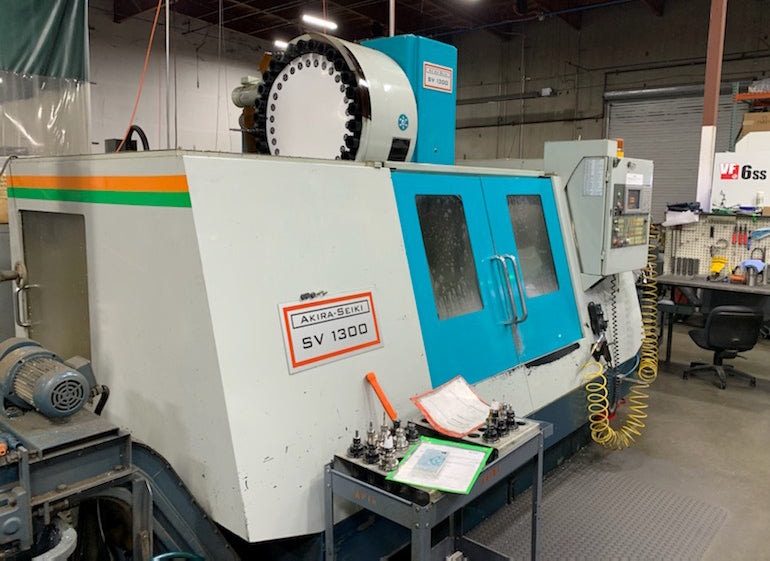 Akira Seiki SV 1300 VMC, 2005- TSC, 12k Spindle, Side Mount 24 ATC, 2 Available - Image 2