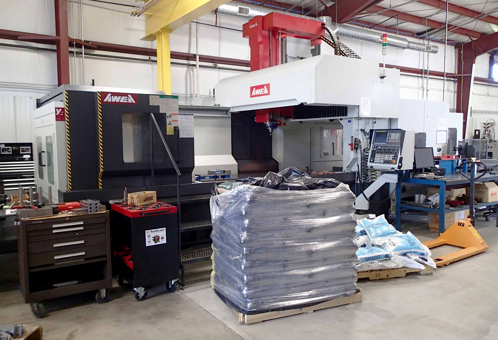 Yama Seiki Awea SP 3016 Vertical Bridge Mill, 2017- 128" x 60" Table, Fanuc, 1,000 PSI TSC, Low Hours - Image 3