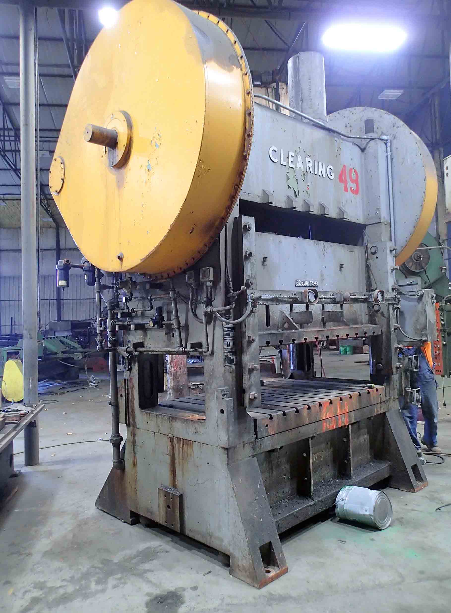 200 Ton Clearing Model S2-200-72-48 Mechanical Press- 48" x 72" Bed, 10" Stroke, 20” Shut - Image 2