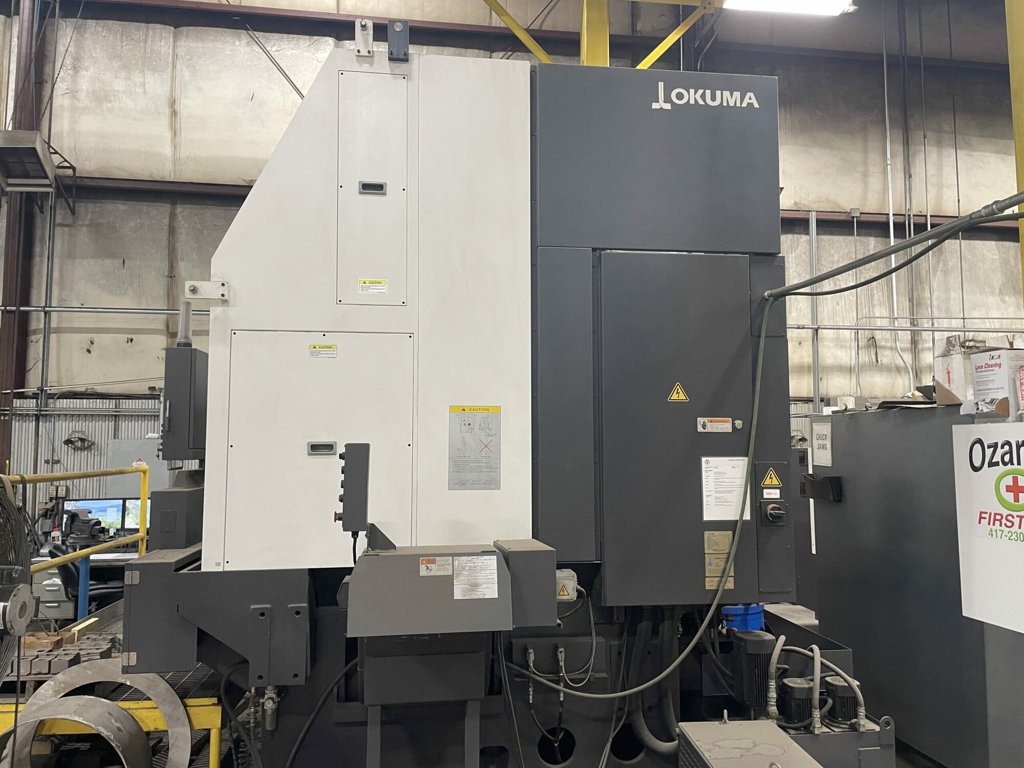 Okuma V100R CNC VTL, 2017 - Under Power, Milling, 32" Chuck, Video - Image 4