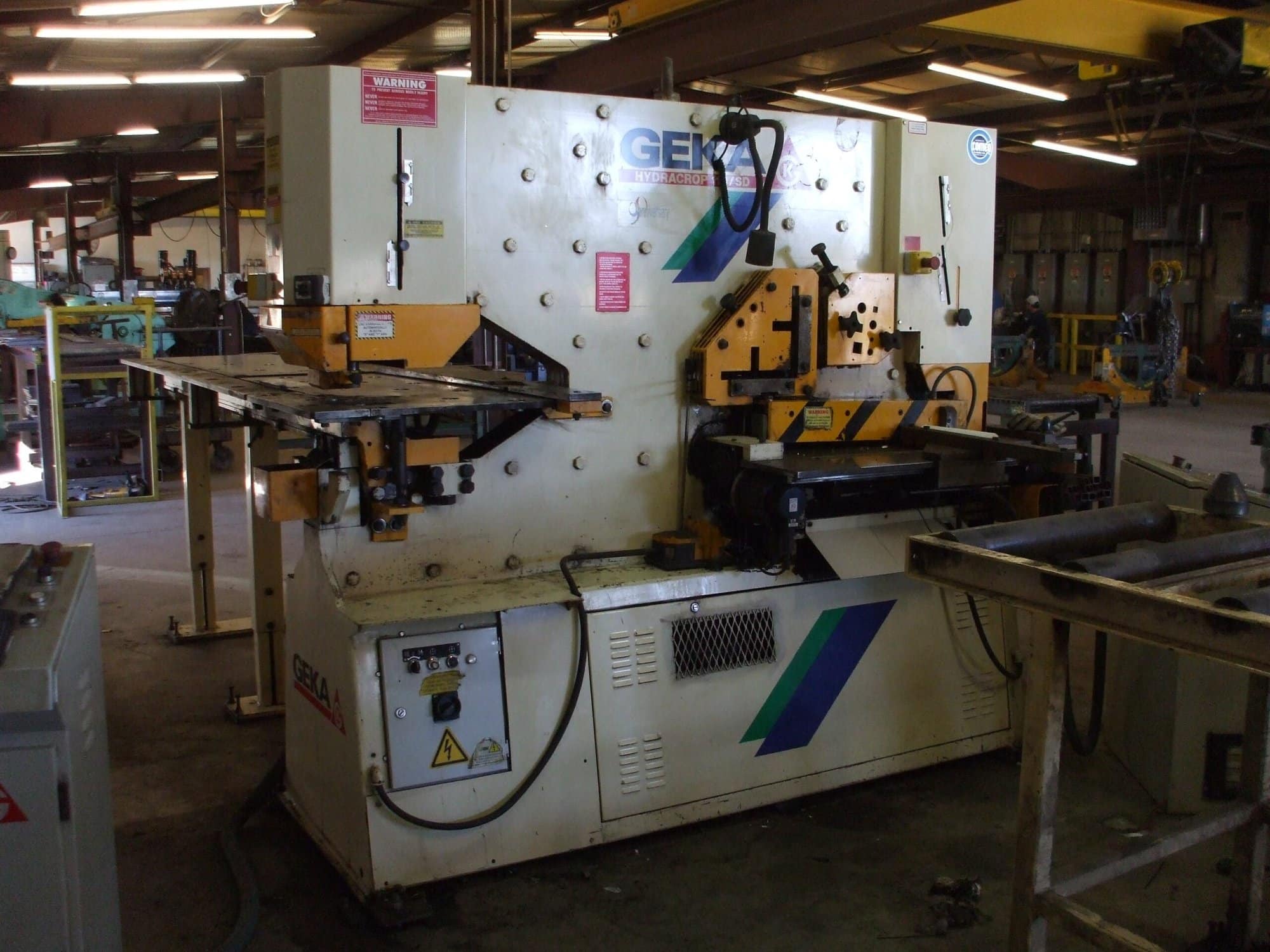 121 Ton Geka Hydracrop110SD Ironworker, 2010 - NC Punching Station, With Auto Shearing