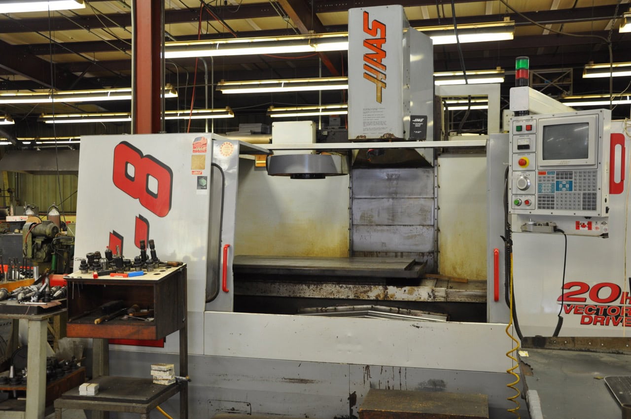 Haas VF-8 VMC, 1999- Chip Auger, Rigid Tapping, Programable Coolant Nozzle - Image 9