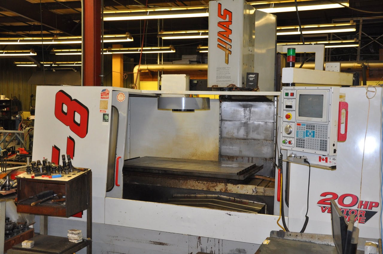 Haas VF-8 VMC, 1999- Chip Auger, Rigid Tapping, Programable Coolant Nozzle - Image 13