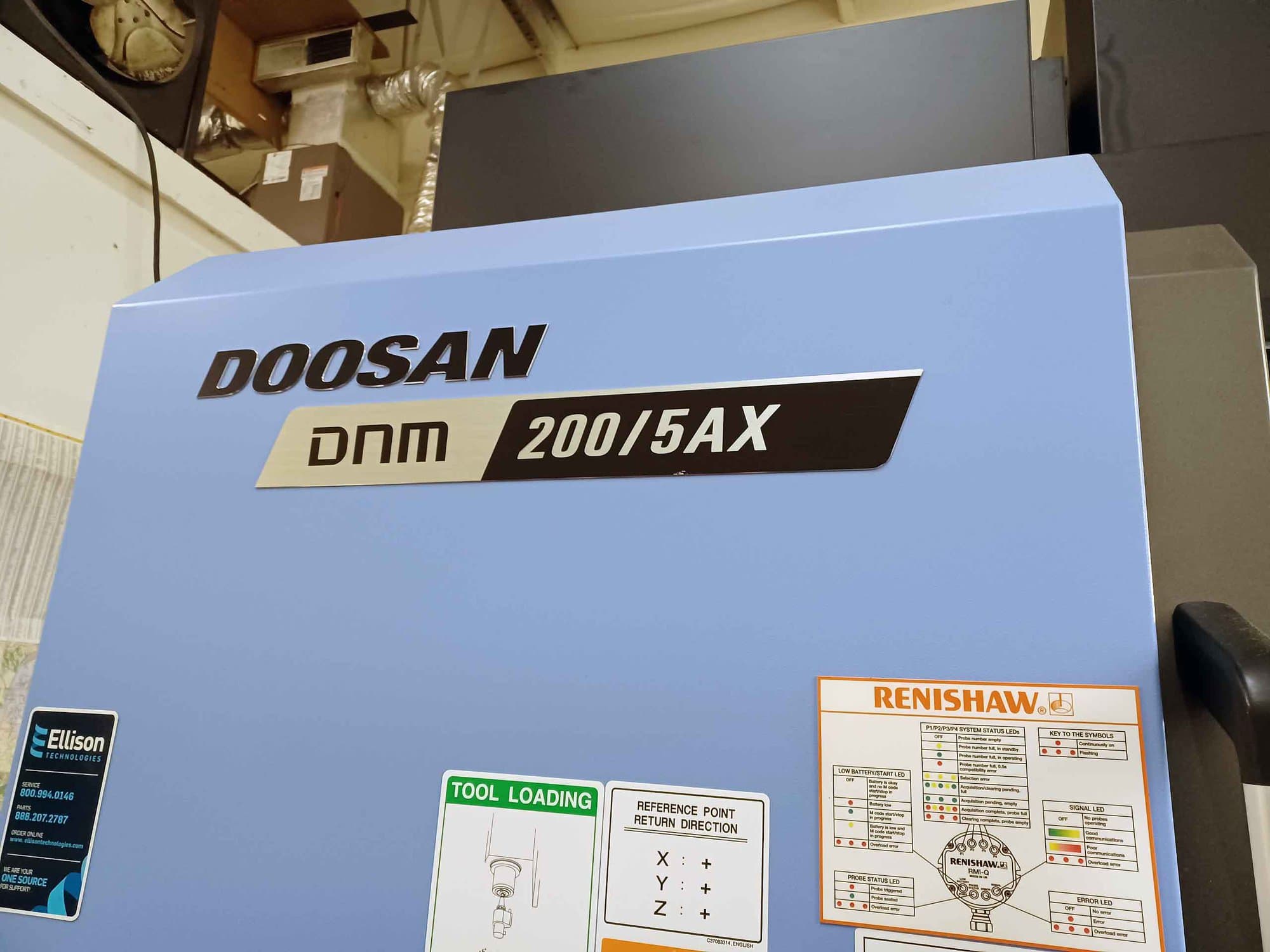 Doosan DNM 200/5AX VMC, 2018 - 5-Axis Trunnion, TSC, Renishaw Probe, 112 Hours! - Image 5
