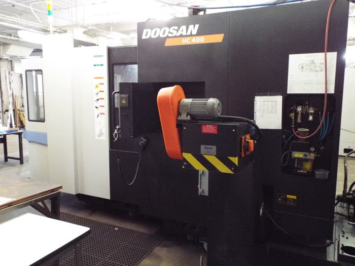 Doosan HC-400 HMC, 2008 - Thru Spindle Coolant, (2) Tombstones, Fanuc 21i-MB Control - Image 7