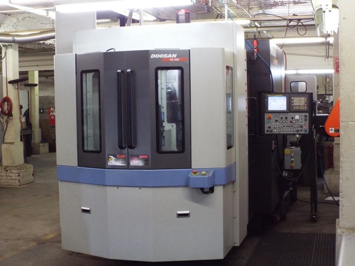 Doosan HC-400 HMC, 2008 - Thru Spindle Coolant, (2) Tombstones, Fanuc 21i-MB Control - Image 5