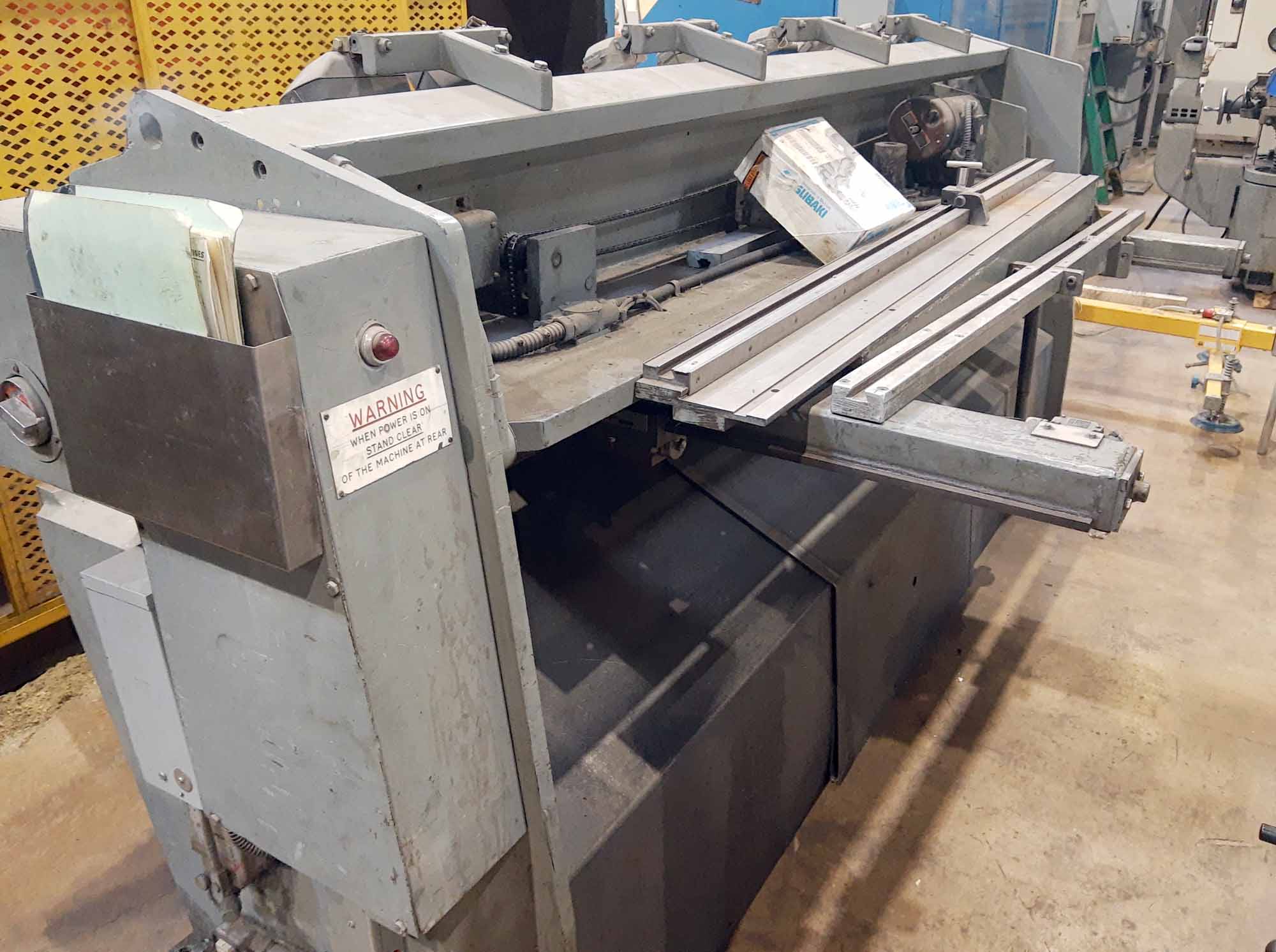 3/16" x 8' Edwards 5/2500 MK5 Mechanical Shear- Back Gauge, Squaring Arm - Image 7