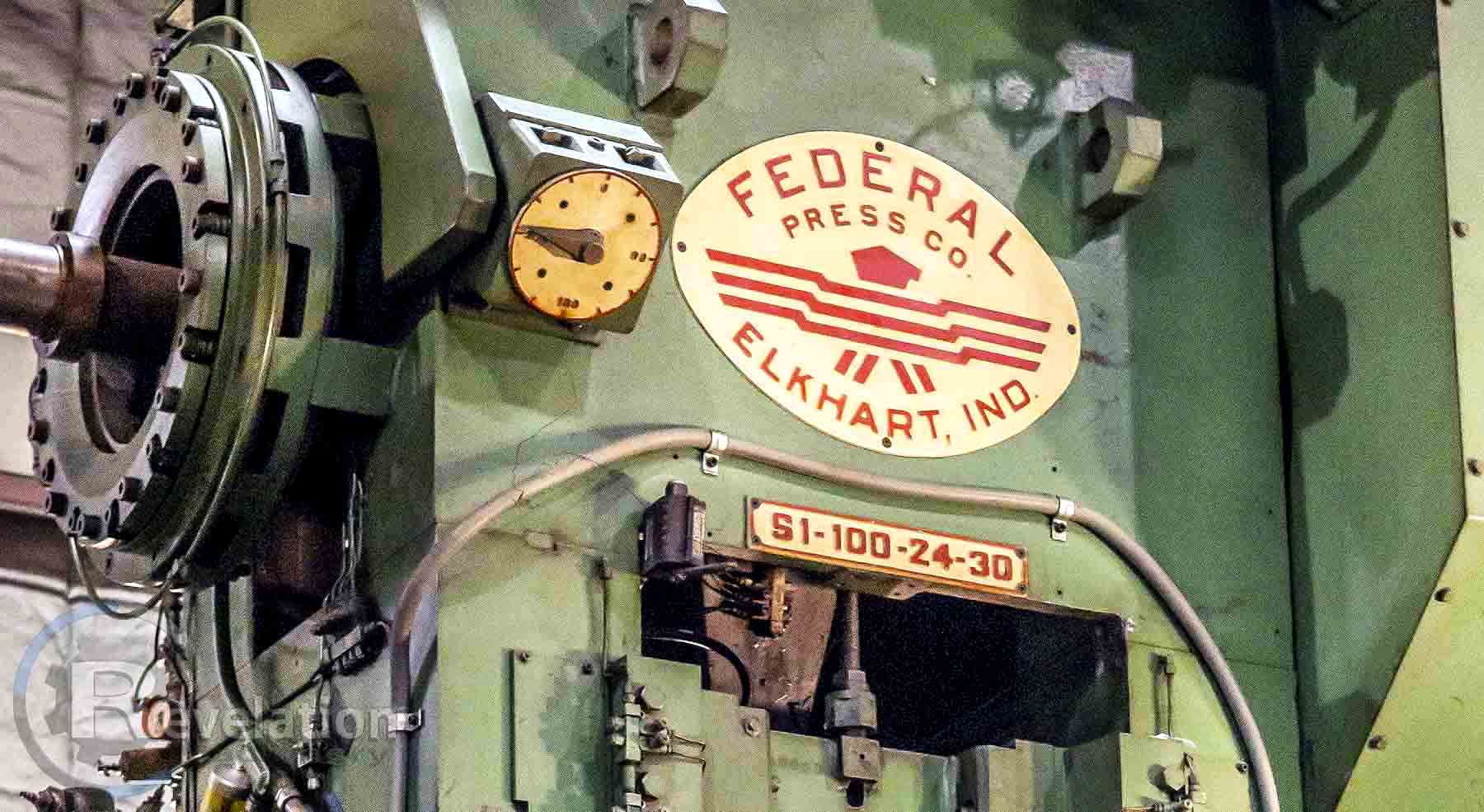 Federal S1 Press- 100 Ton, 24” x 30” Bed, Replaced Clutch Valve - Image 4