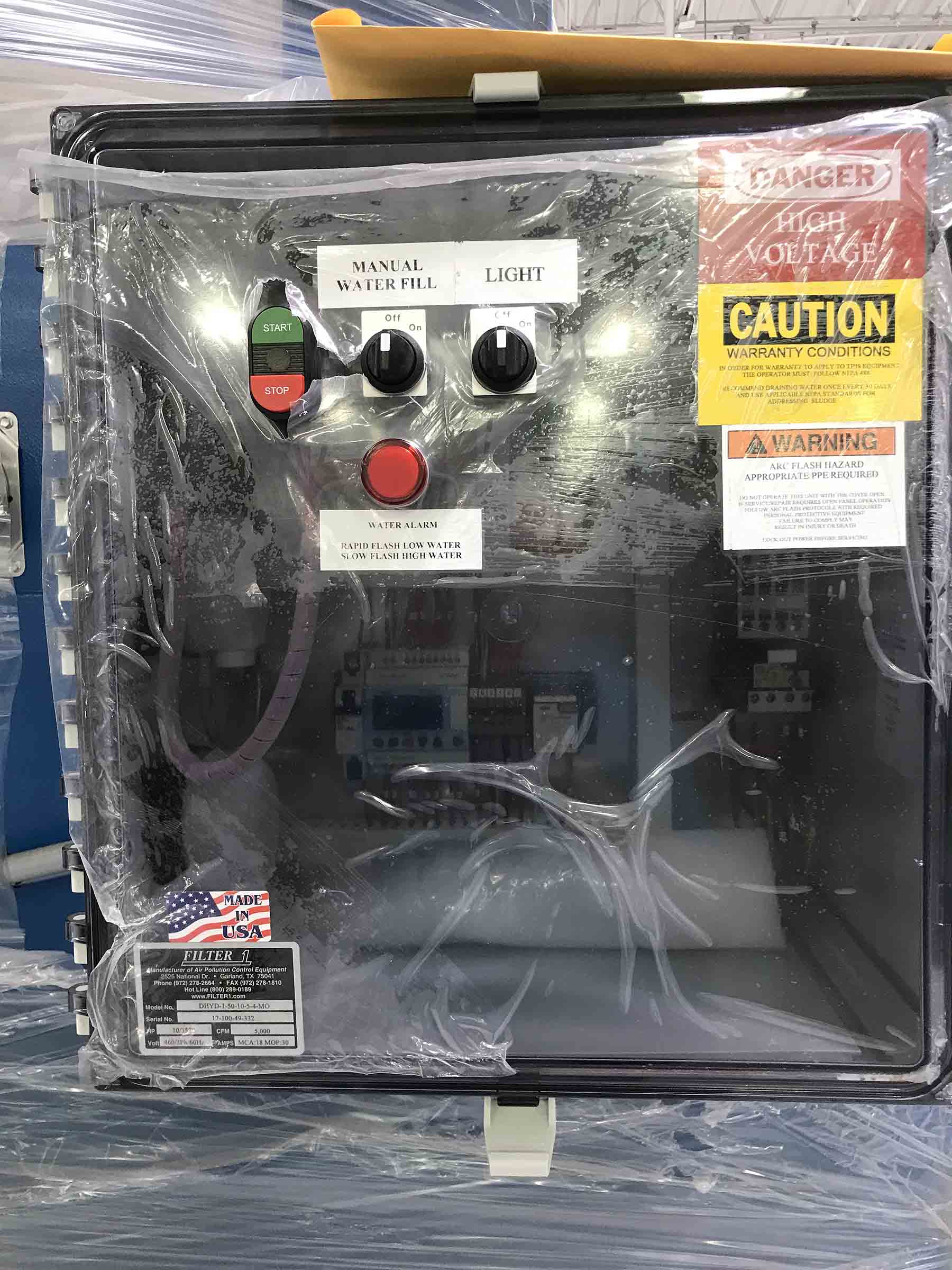 Filter 1 Hydrotron DHYD-1-50-10-5-MO Wet Dust Collector Downdraft Table, 2017- NEW, 4' x 6' Table - Image 4