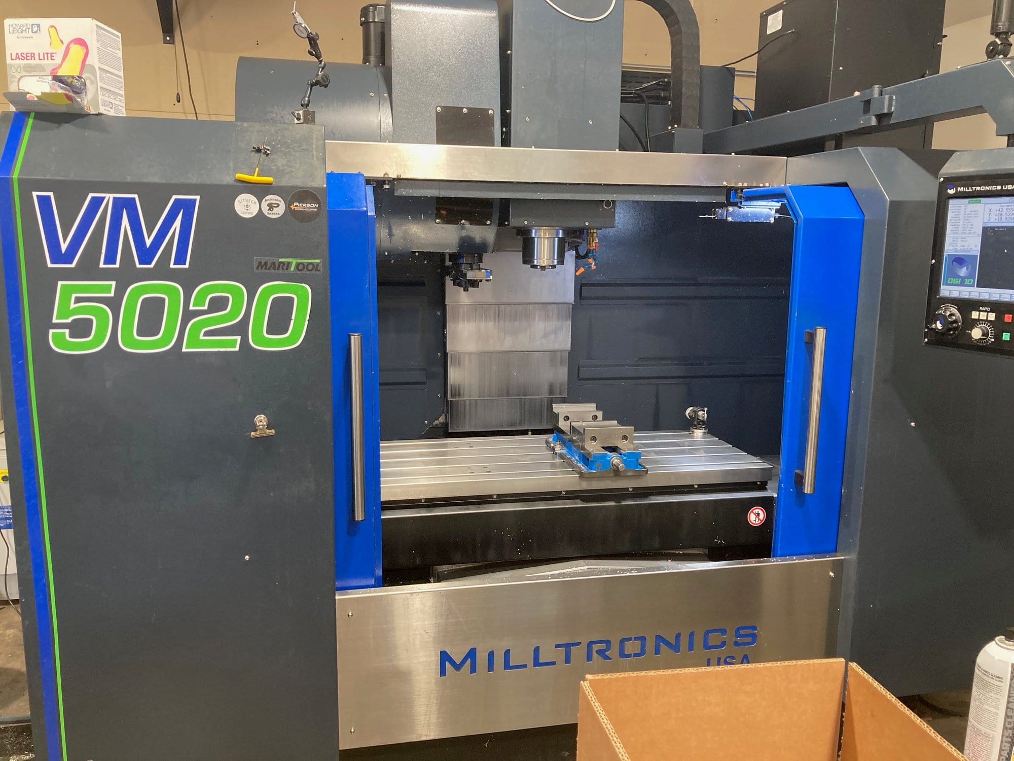 Milltronics VM5020 VMC, 2018 - Thru Spindle Coolant, Rigid Tapping, Renishaw Probing, Milltronics 9000 Control