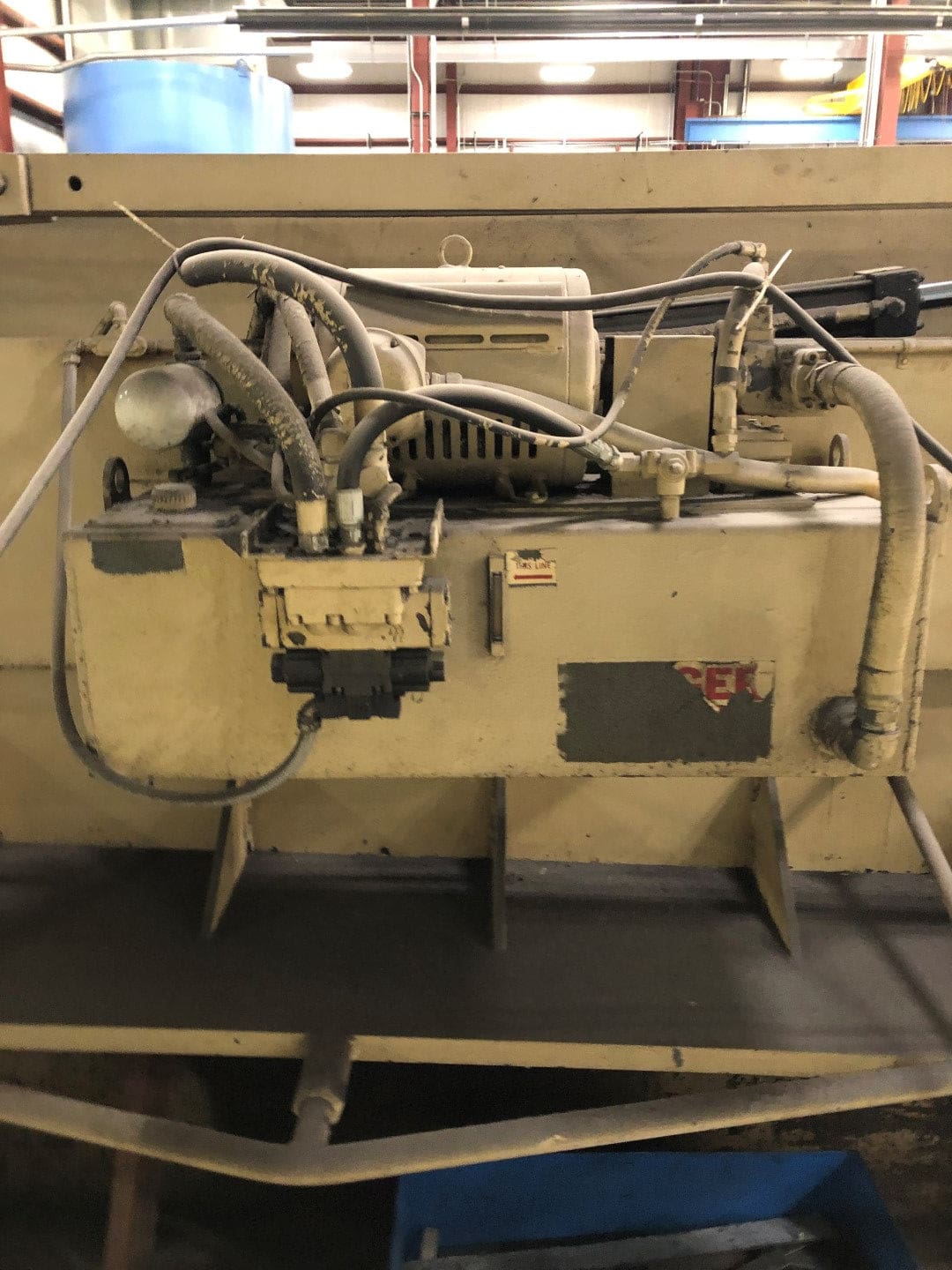 3/8" x 14' HTC Hydraulic Shear, 1975- Power Squaring Arm - Image 5
