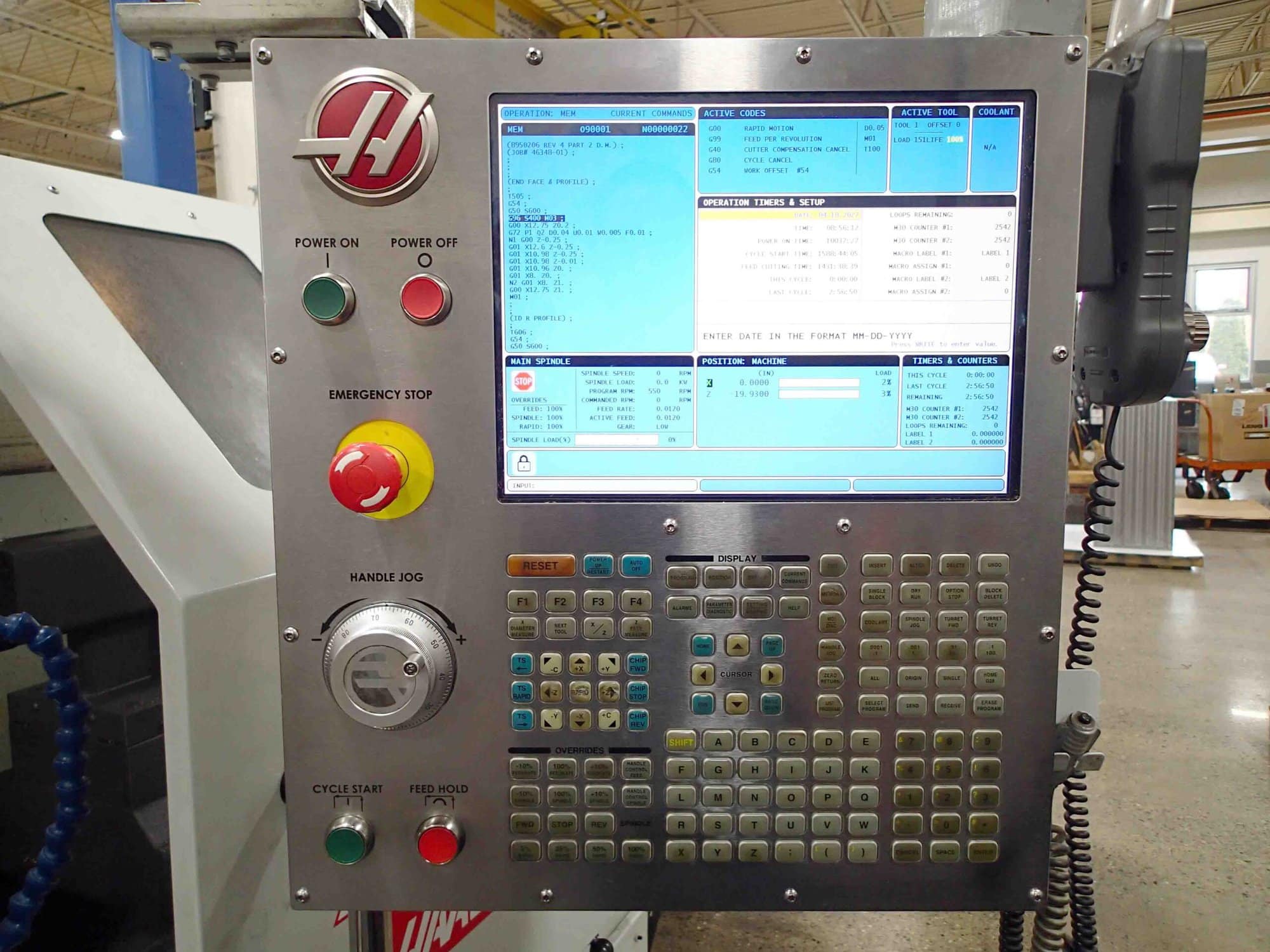 Haas TL-3B CNC Lathe, 2014 - (2) 25" Chucks, Rear Chuck, Coolant Thru Tool Post, Tailstock, Steady Rest - Image 9