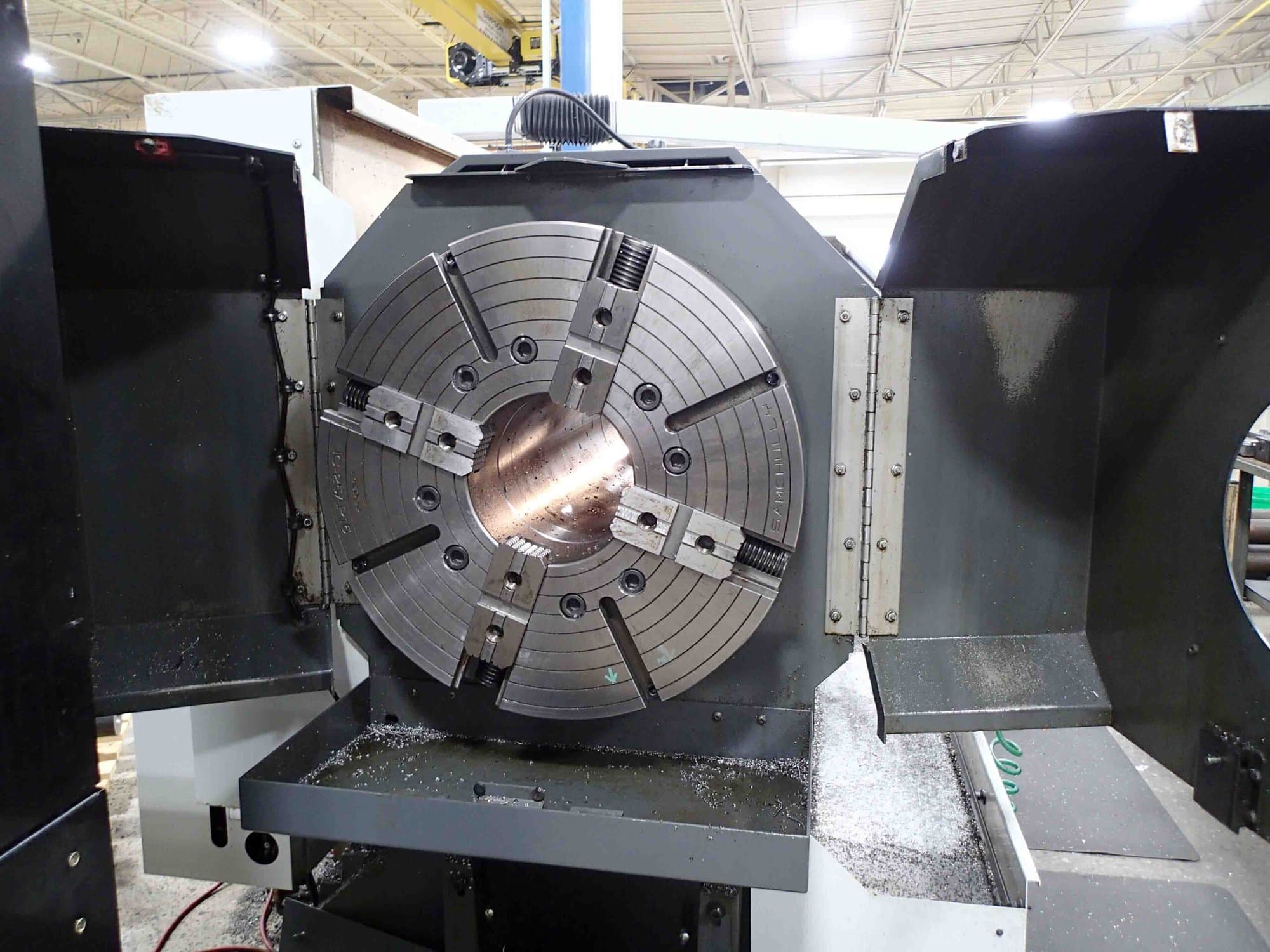 Haas TL-3B CNC Lathe, 2014 - (2) 25" Chucks, Rear Chuck, Coolant Thru Tool Post, Tailstock, Steady Rest - Image 3