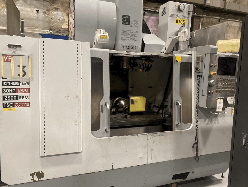 Haas VF-3YT/50 VMC, 2007 - Ext. Z-Axis, 2-Speed Gearbox, 4th Axis - Image 3