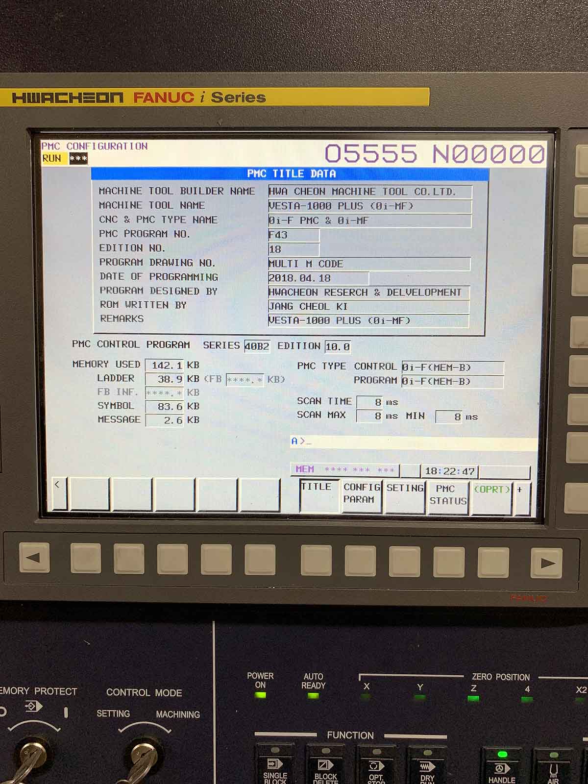 Hwacheon Vesta 1000+ Vertical Machining Center, 2018- Fanuc, TSC, 12K Spindle, 30ATC - Image 9