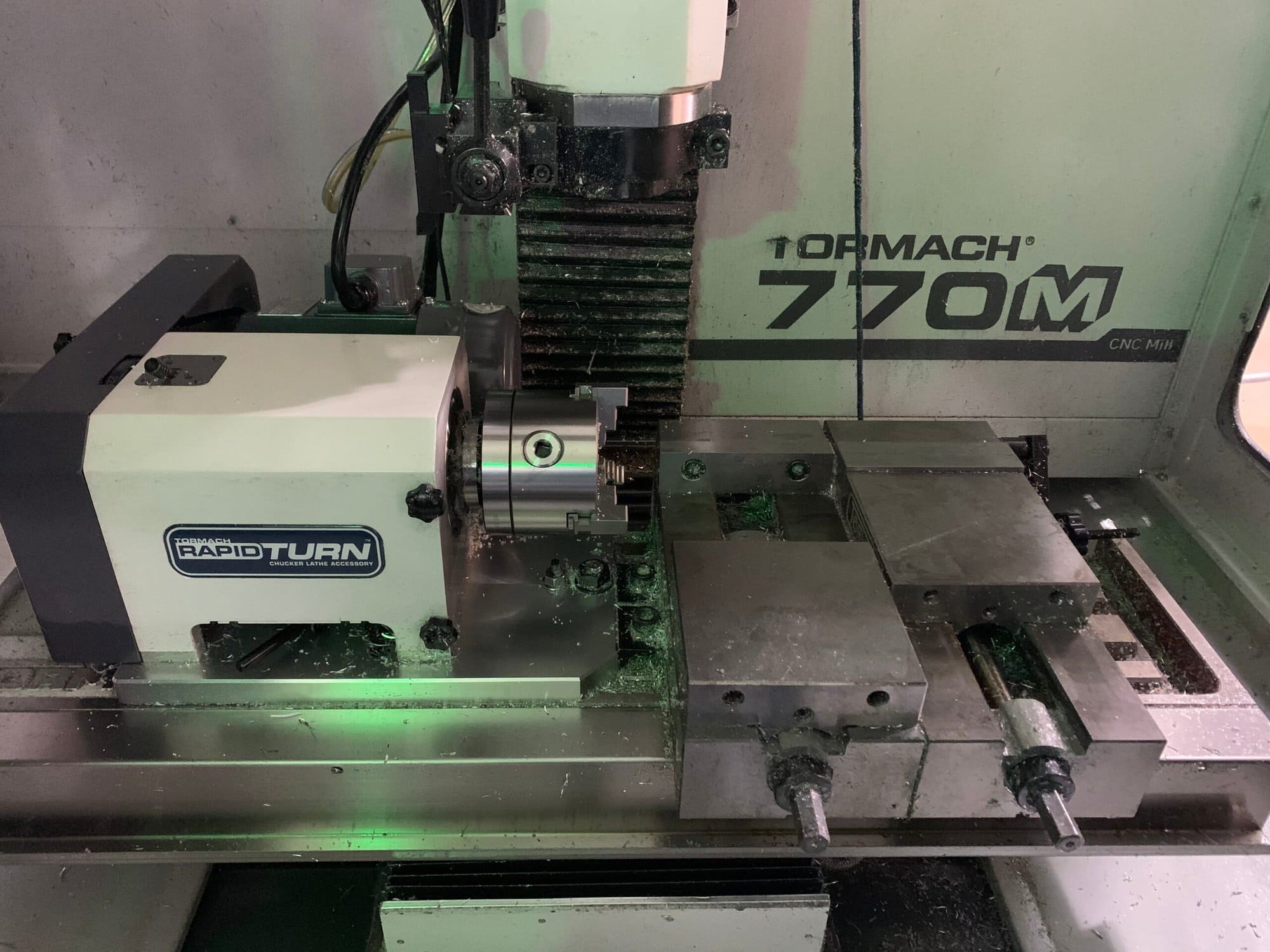 Tormach 770M Mill, 2018 - RapidTurnTM Chucker Lathe Accessory, 4th Axis Capable, Full Enclosure - Image 3