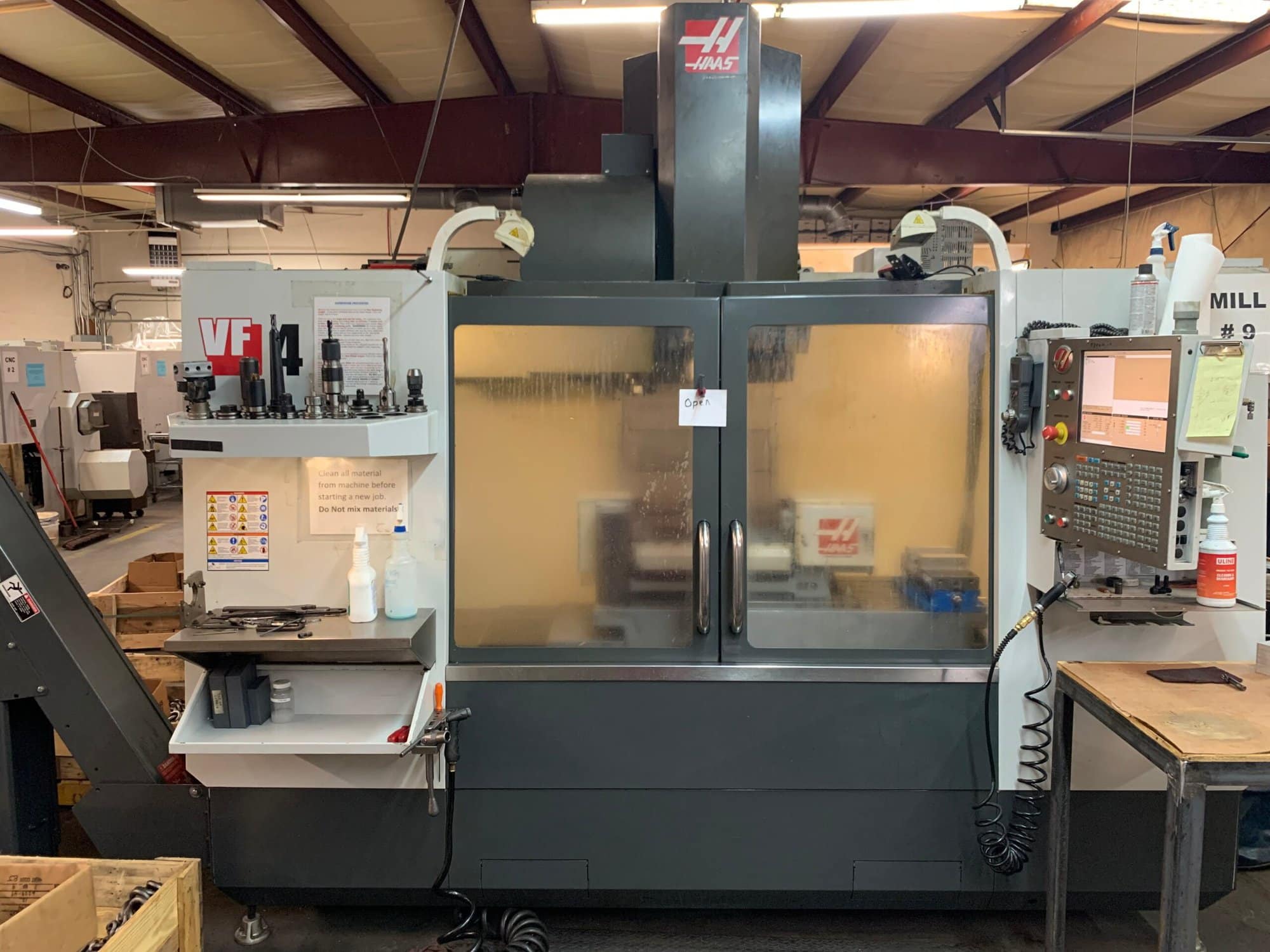 Haas VF-4 5 Axis VMC, 2013 - Haas TR-210 Trunnion Table, Thru Spindle Coolant