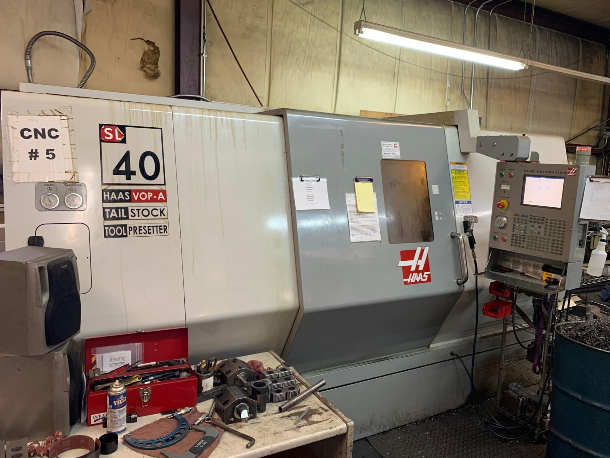 Haas SL-40T CNC Lathe, 2005 - Tailstock, Under Power, Inspection Ready