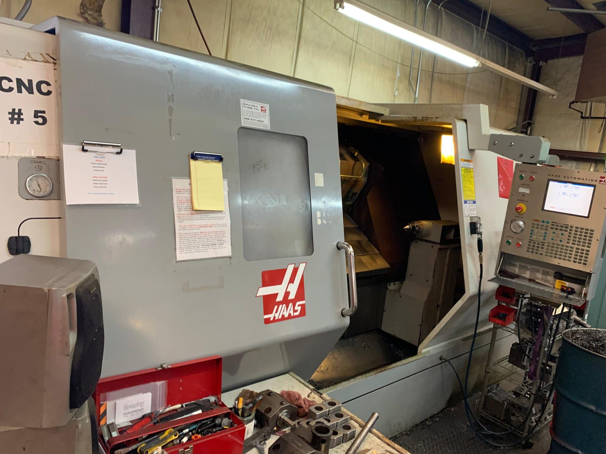Haas SL-40T CNC Lathe, 2005 - Tailstock, Under Power, Inspection Ready - Image 2