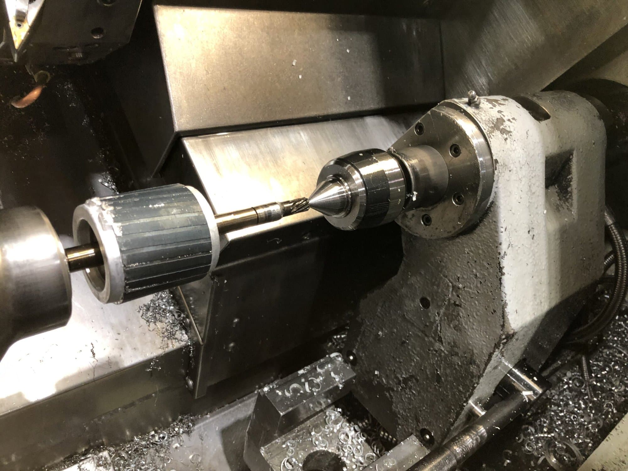 Haas SL-10 CNC Lathe, 2005 - Tailstock, 5C Collet, Auger - Image 5