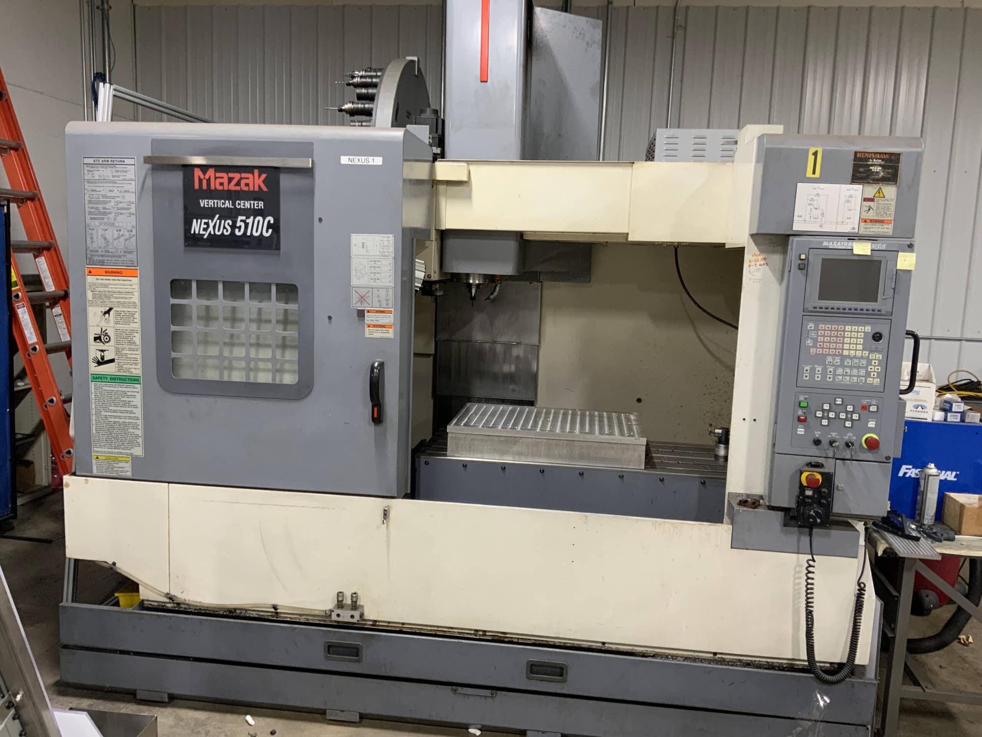 Mazak Nexus VCN-510C VMC, 2002 - 12,000RPM, Thru Spindle Coolant, Rigid Tapping, Tool Touch Probe